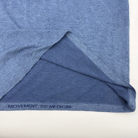 LULULEMON Mens Short Sleeve Technical Shirt Size L Blue Lightweight Athletic Top - Picture 5 of 7